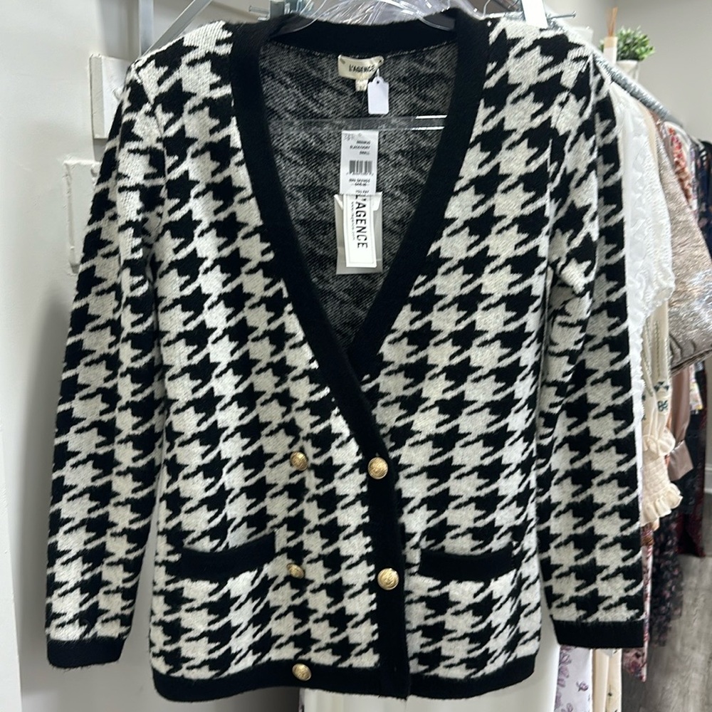 BRAN NEW LAGENCE BLACK N WHITE CARDIGAN